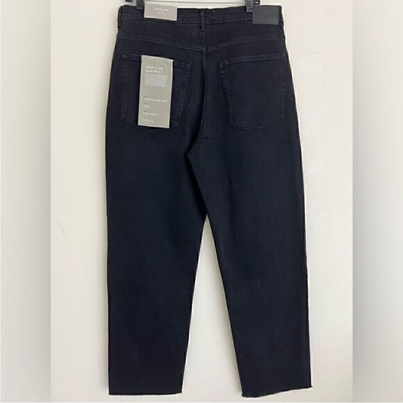 NWT Everlane Organic Cotton The Way High Jeans in Coal Raw Hem Size 32 Long - Picture 5 of 13